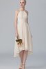 Abito da Damigella Senza Maniche corte davanti e lungo dietro Cerniera in Chiffon Anello mini - 1