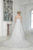 Robe de mariée naturel avec perle ligne a avec lacets avec sans manches - 3