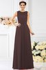 Boot-Ausschnitt Chiffon Reißverschluss Prinzessin Bodenlanges Brautjungfernkleid - 7