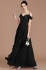 Prinzessin Chiffon Ärmelloses Schulterfreier Ausschnitt Bodenlanges Brautjungfernkleid - 8