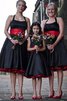 Plissiertes Reißverschluss A-Line knielanges Brautjungfernkleid ohne Ärmeln - 1