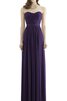Robe demoiselle d'honneur simple ruché ligne a de bustier en chiffon - 1
