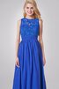 Gerüschtes Chiffon romantisches bescheidenes Brautjungfernkleid mit Gürtel mit Bordüre - 4