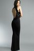 Robe de bal naturel appliques elevé jusqu'au sol en satin - 2