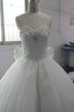 Abito da Sposa in Organza con Fiocco in pizzo in Raso Schiena Nuda con Applique - 3