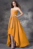 Abito da Damigella con Increspature Alta Bassa in Chiffon Asimmetrici Cerniera - 20