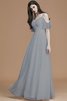 Normale Taille Prinzessin Spaghetti Träger A Linie Bodenlanges Brautjungfernkleid - 34