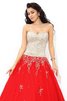 Vestido de Quinceañeras de Corte Evasé de Natural de Largo de Hasta el suelo - 4