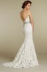 Vestido de Novia en Satén Elástico de Fajas de Encaje Adorno de Cola Corte - 2