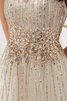 Robe de bal avec sans manches textile en tulle glamour naturel longue - 7