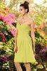 Normale Taille Ärmelloses Chiffon Drapiertes Knielanges Brautjungfernkleid - 8