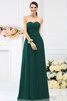 Drapiertes Prinzessin A Linie Bodenlanges Brautjungfernkleid aus Chiffon - 9