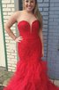 Robe de bal de sirène en tulle de col en cœur manche nulle avec zip - 1