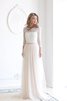 Tüll a linie Dom Juwel Ausschnitt modisches Brautkleid mit Schaufel Ausschnitt - 1