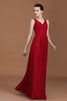 Herrlich A-Line Normale Taille Bodenlanges Brautjungfernkleid aus Chiffon - 5