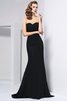 Robe de soirée longue de sirène avec zip avec chiffon avec sans manches - 1