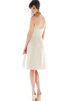 Robe demoiselle d'honneur de longueur à genou a-ligne ruché col en forme de cœur croisade - 3