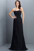 Ärmelloses Chiffon Sweep train Brautjungfernkleid mit Rücken Schnürung mit Plissierungen - 2