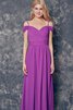 V-Ausschnitt Ärmelloses bodenlanges langes prächtiges Brautjungfernkleid aus Chiffon - 6