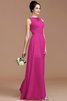 Robe demoiselle d'honneur naturel en chiffon avec zip de princesse au niveau de cou - 16