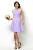 Robe demoiselle d'honneur naturel bref de col haut ligne a de princesse - 19