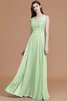 A Linie Prinzessin Normale Taille Ärmelloses Bodenlanges Brautjungfernkleid - 32