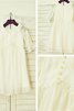 Abito da Cerimonia Bambini con Maniche Lunghe Naturale A-Line A Terra in Chiffon - 7