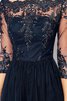 Reißverschluss A-Line konservatives einfaches prächtiges Brautjungfernkleid mit Applikation - 4