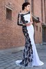 Meerjungfrau Stil Chiffon Sweep Train Glamouröses Abendkleid mit Applike - 3