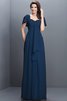 Halbe Ärmeln Herz-Ausschnitt Plissiertes Bodenlanges Brautjungfernkleid aus Chiffon - 10