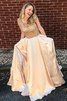 Aufregend Normale Taille Prinzessin A-Linie Ballkleid mit Schaufel Ausschnitt - 1