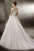 Klassisches Tolle Bezauberndes Brautkleid ohne Ärmeln mit Applike - 5