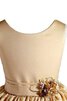 A-Line Ärmellos knöchellanges bodenlanges Blumenmädchenkleid mit Blume - 2