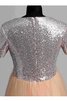 Robe de bal ruché avec perle a-ligne de lotus de traîne courte - 8