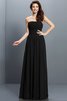 Prinzessin A Linie Plissiertes Bodenlanges Brautjungfernkleid aus Chiffon - 2