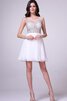 Robe de graduation plissage bref avec zip textile en tulle de lotus - 2