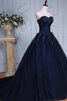 Robe de quinceanera naturel jusqu'au sol avec fleurs textile en tulle decoration en fleur - 2