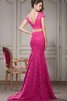 Abito da Ballo A-Line con Manica Corte A Terra con Increspature Fuori dalla spalla in Chiffon - 2