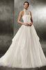 Robe de mariée honorable jusqu'au sol textile en tulle moderne solennel - 1