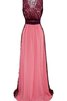 Robe de soirée long sexy naturel de traîne courte avec ruban - 3