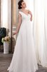 Abito da Sposa Senza Maniche in Chiffon con Criss-cross V-Scollo classico Impero - 4