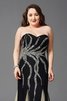 Herz-Ausschnitt Natürliche Taile Perlenbesetztes Anständiges Ballkleid aus Chiffon - 6