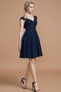 Prinzessin A-Line V-Ausschnitt Mini Knielanges Brautjungfernkleid - 4