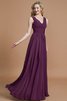 Abito da Damigella A-Line Principessa A Terra Senza Maniche in Chiffon - 5