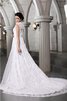 Abito da Sposa in Raso Alta Vita Principessa Largo Bretelle Senza Maniche - 2