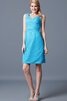 Elegante Vestido de Cóctel de Corte Recto de Hasta la Rodilla de Abalorio de Escote en V - 2