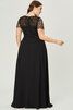 Normale Taille Glamourös Spitze Romantisches Ballkleid mit Bordüre - 4