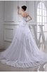 Robe de mariée facile en taffetas appliques a-ligne textile en tulle - 2