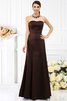 Robe demoiselle d'honneur longue de fourreau de bustier avec zip en satin - 8
