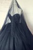 Tüll Duchesse-Linie Reißverschluss Herz-Ausschnitt Quinceanera Kleid mit Blume mit Bordüre - 1